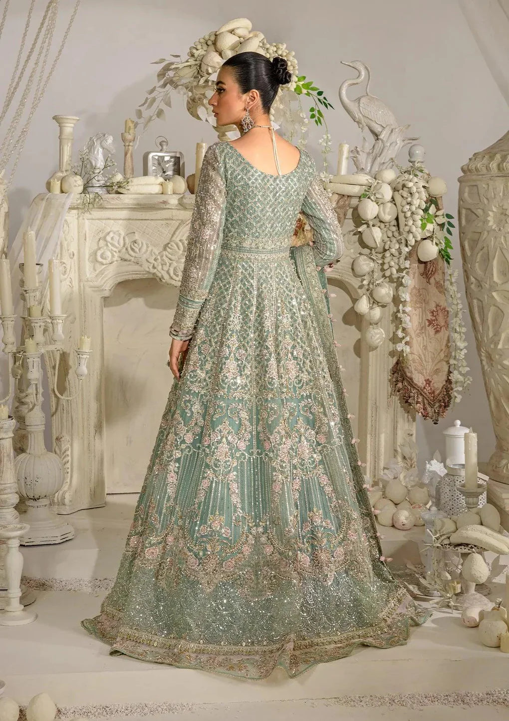 Elaf ELSA Organza Hand Embellished Exclusive Formal Maxi  - 10651