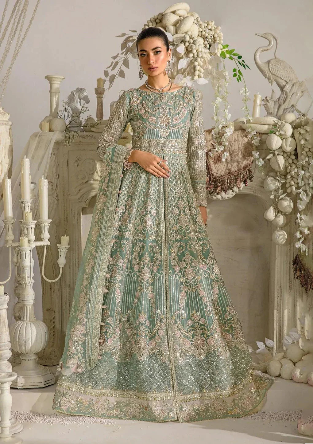 Elaf ELSA Organza Hand Embellished Exclusive Formal Maxi  - 10651