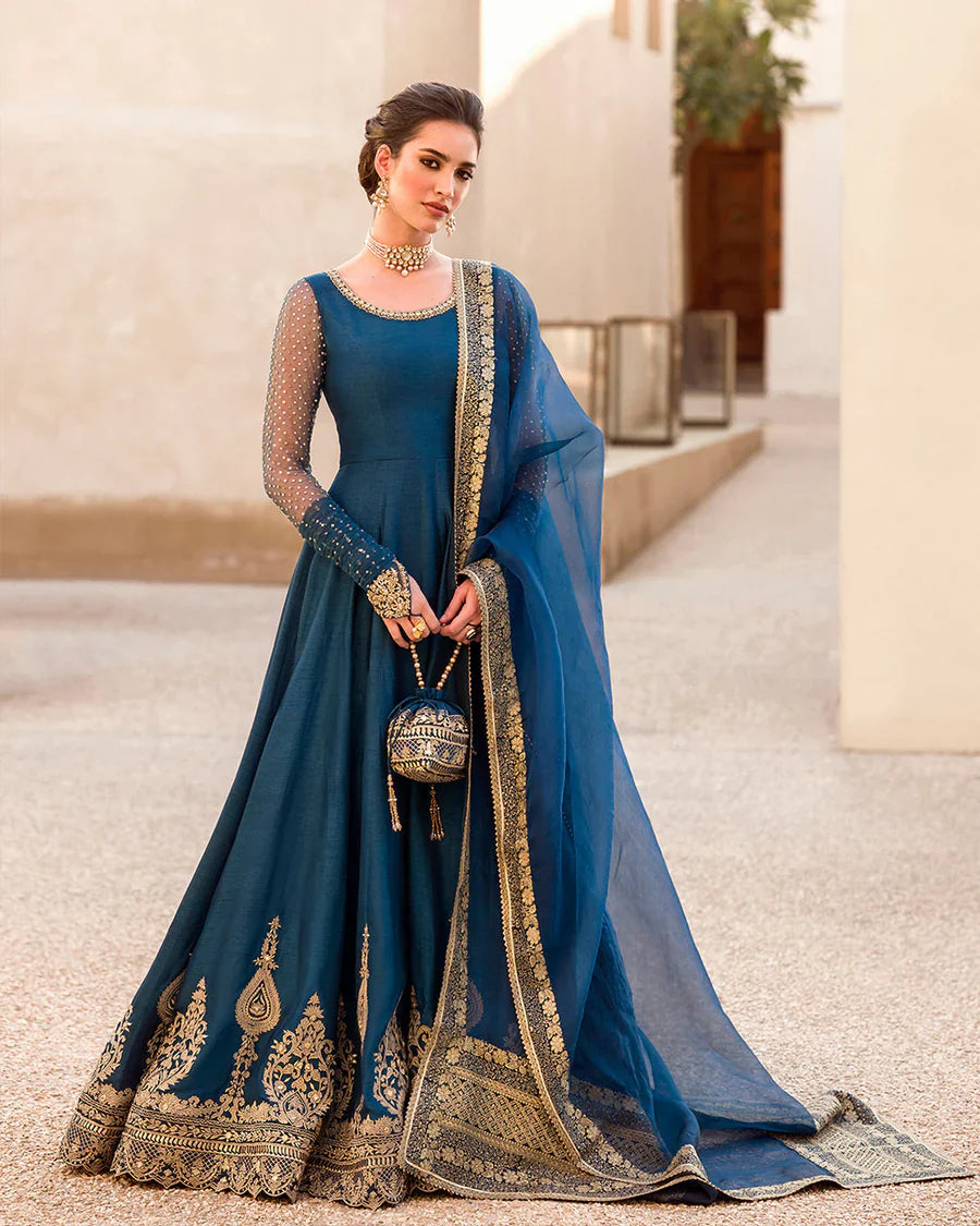 Faiza Saqlain RISMA Chiffon Embroidered & Hand Embellished Maxi - J0180