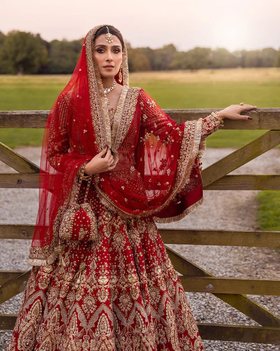 Faiza Saqlain RAENI Raw silk Hand Embellished & Embrodiered Maxi - J0533