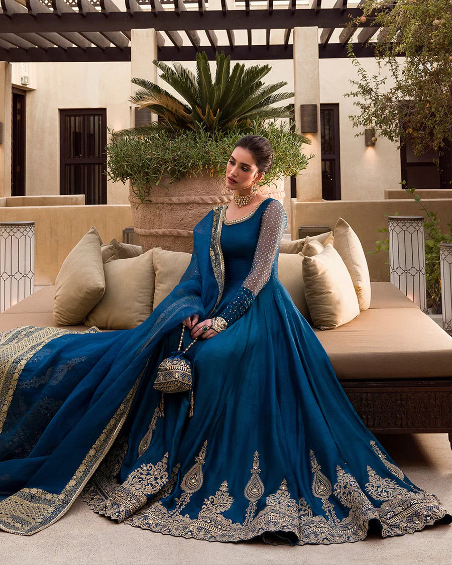 Faiza Saqlain RISMA Chiffon Embroidered & Hand Embellished Maxi - J0180