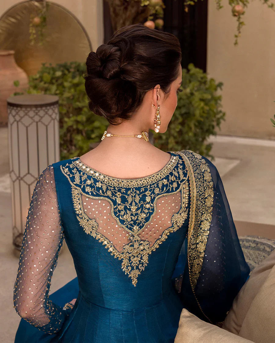 Faiza Saqlain RISMA Chiffon Embroidered & Hand Embellished Maxi - J0180