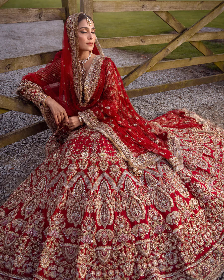 Faiza Saqlain RAENI Raw silk Hand Embellished & Embrodiered Maxi - J0533
