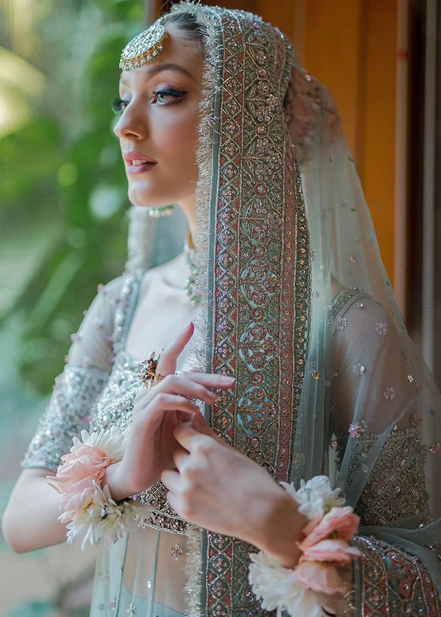 Hussain Rehar SAAHIL Formals Jhil Mil SAAHIL Net Maxi - 09350