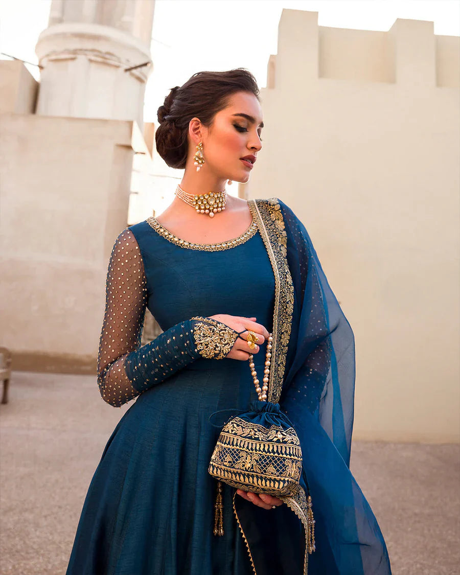 Faiza Saqlain RISMA Chiffon Embroidered & Hand Embellished Maxi - J0180