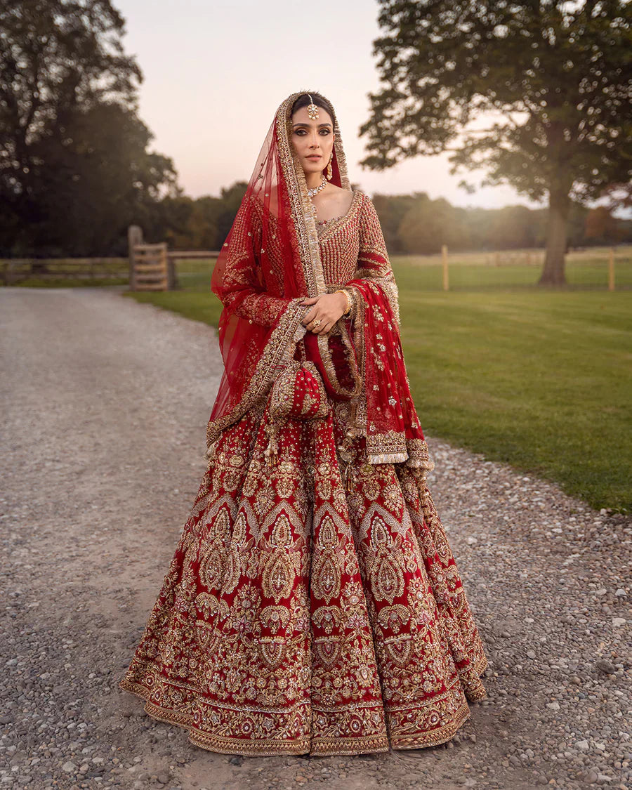 Faiza Saqlain RAENI Raw silk Hand Embellished & Embrodiered Maxi - J0533
