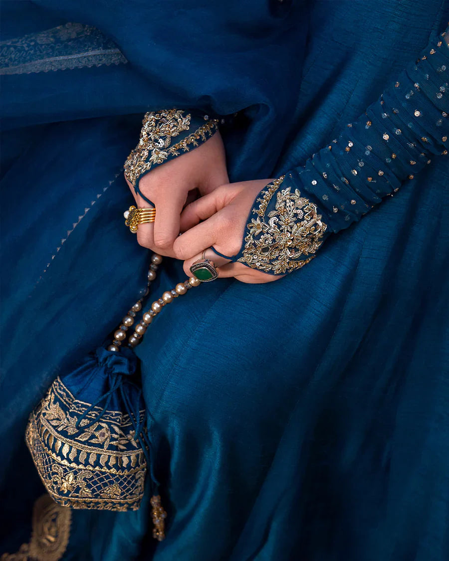 Faiza Saqlain RISMA Chiffon Embroidered & Hand Embellished Maxi - J0180