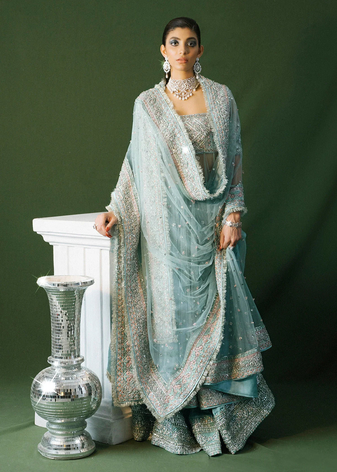Hussain Rehar SAAHIL Formals Jhil Mil SAAHIL Net Maxi - 09350
