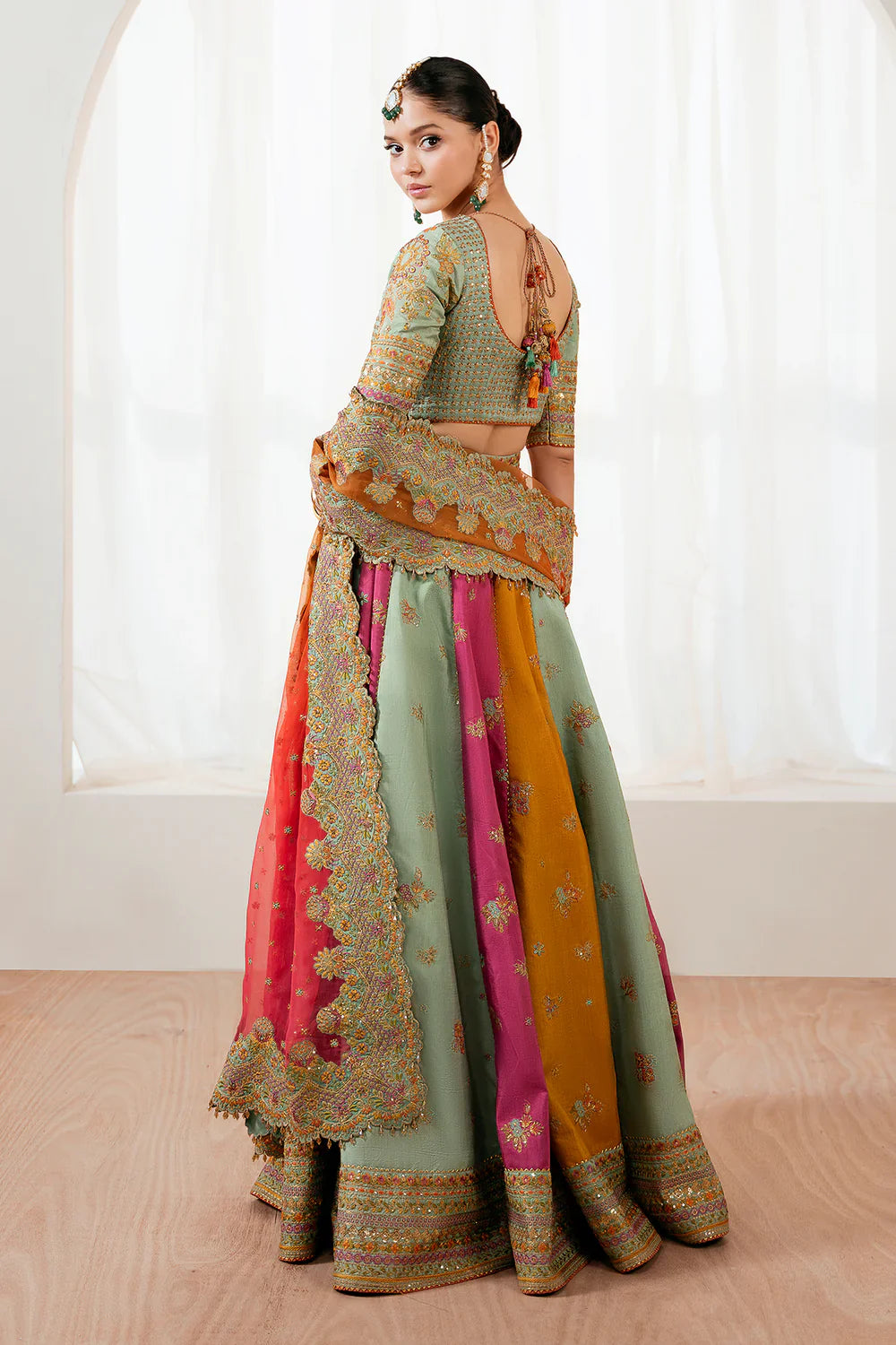 Baroque Silk Embroidered Maxi - J0484